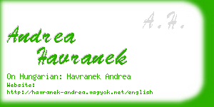 andrea havranek business card